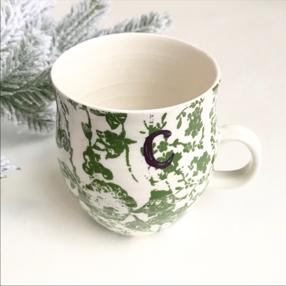 Anthropologie Homegrown Coffee Mug Monogram C